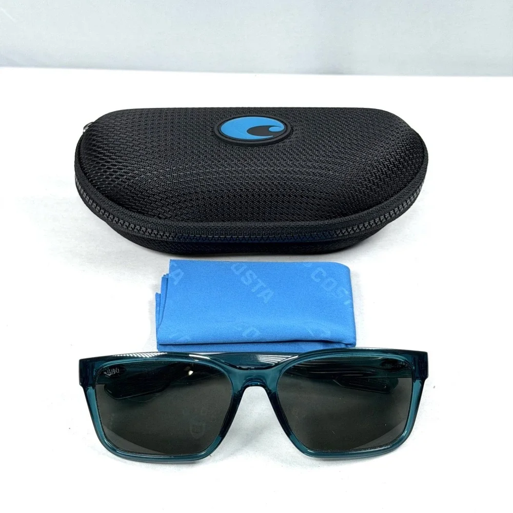 COSTA DEL MAR Palmas Rectangular Sunglasses - 06S9081-0757 / Teal / with Case